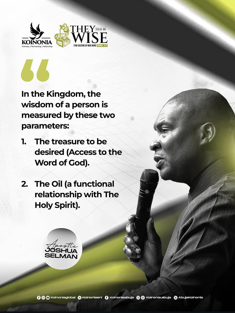 How to know how wise a person is in the Kingdom