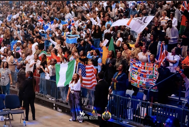 standing with country flags