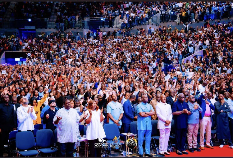 The Man of God and Ministers stood looking at the stage