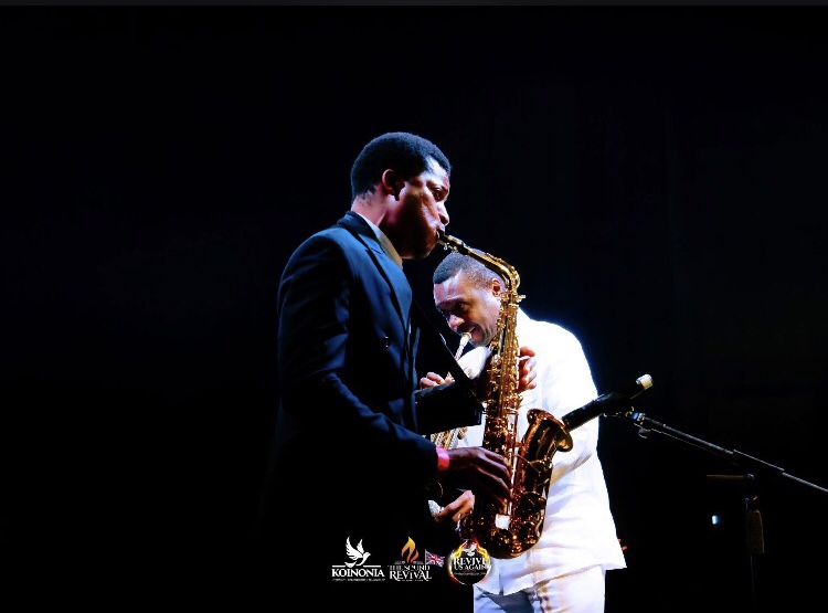 Blowing the trumpet with Pastor Nathaniel Bassey