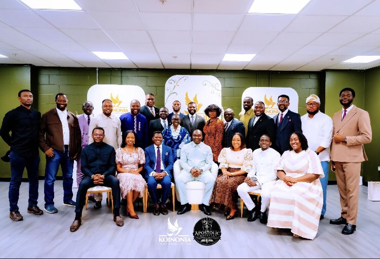 Apostle Joshua with the worship team