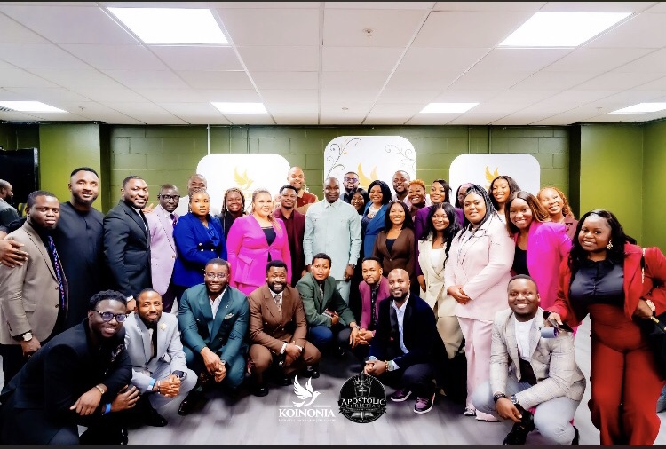 Apostle Joshua with the UK and Nigerian workers